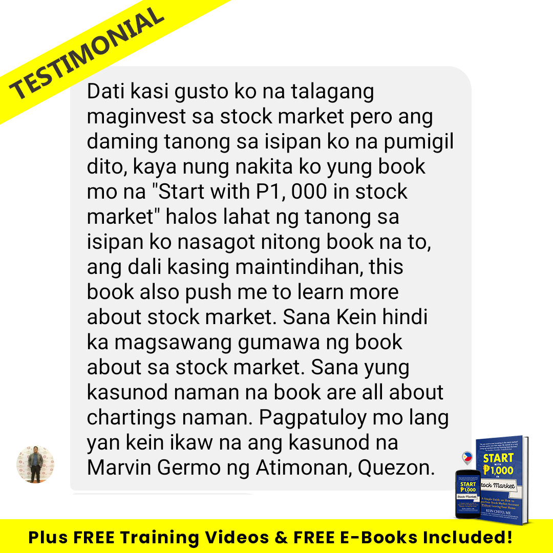 [E-BOOK] Start with P1,000 in Stock Market PDF (+2 FREE E-books & 5+1 FREE Stock Market Training Videos)