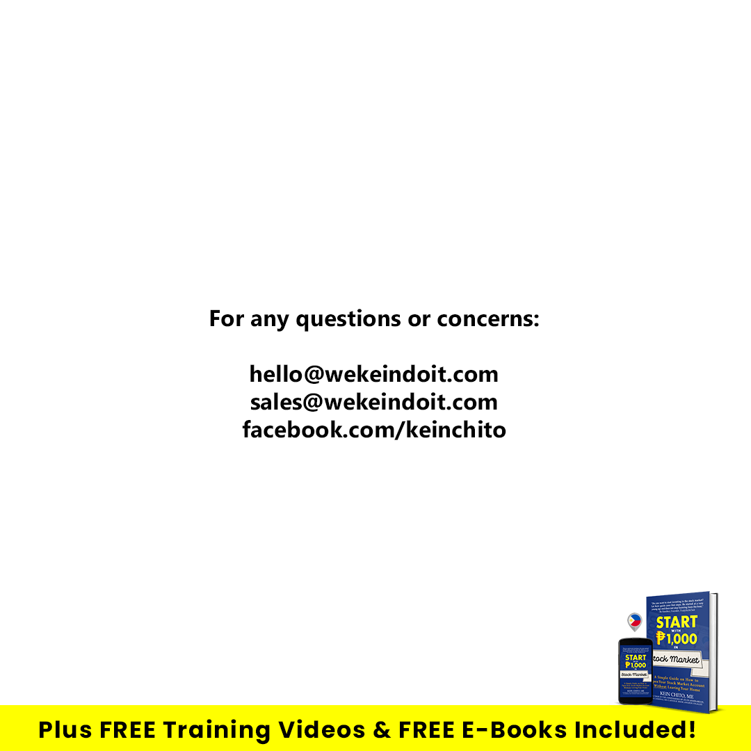 Start with P1,000 in Stock Market Book (+FREE Monthly Webinar +2 FREE E-books & 5+1 FREE Stock Market Training Videos + Other Bonuses) + FREE SHIPPING NATIONWIDE