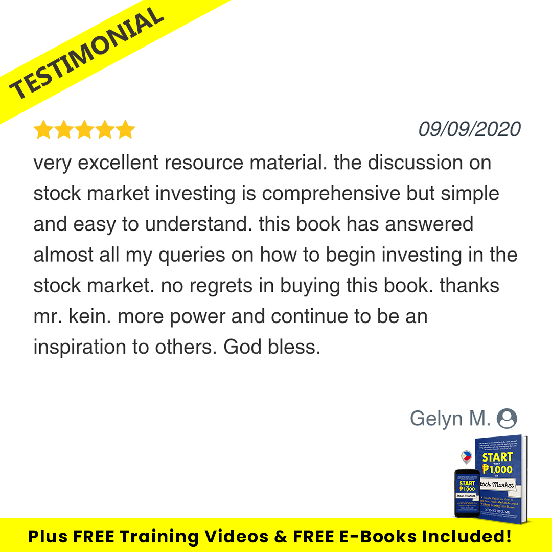 [E-BOOK] Start with P1,000 in Stock Market PDF (+2 FREE E-books & 5+1 FREE Stock Market Training Videos)