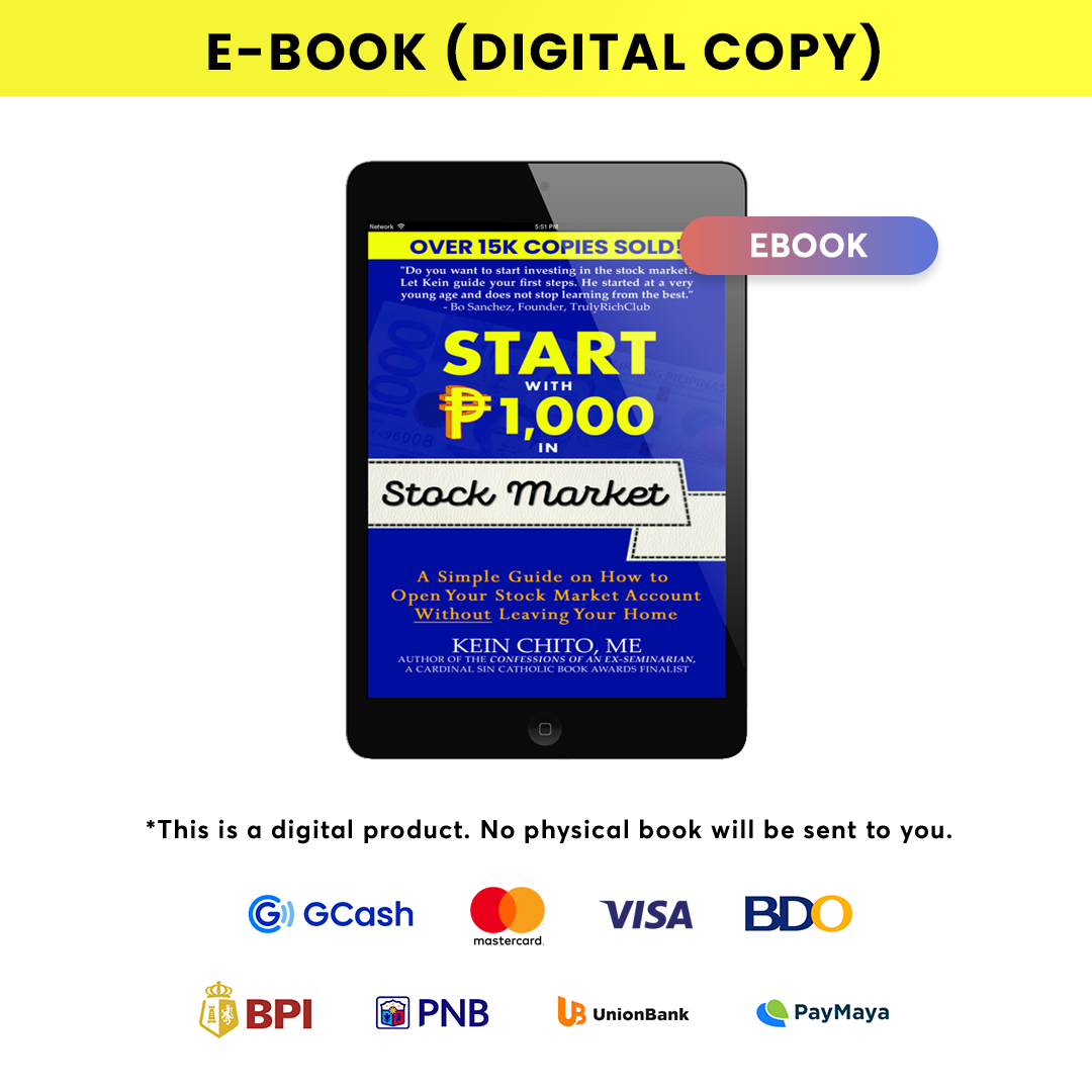 [E-BOOK] Start with P1,000 in Stock Market PDF (+2 FREE E-books & 5+1 FREE Stock Market Training Videos)